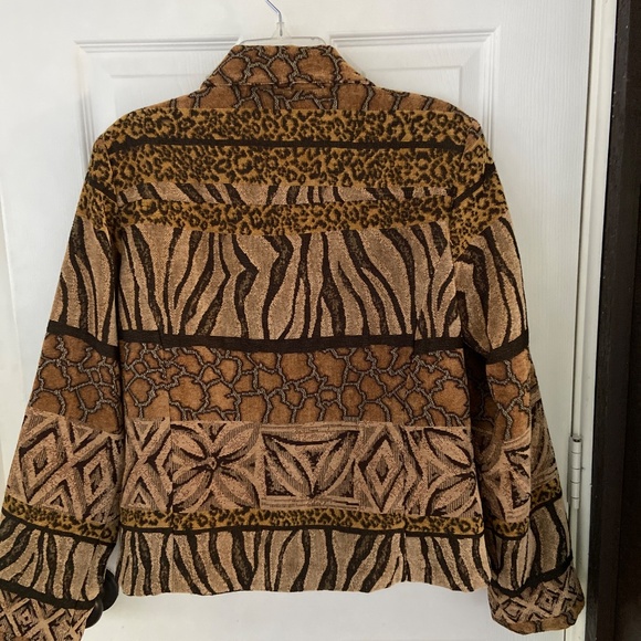 Erin London size M Animal Print Lined Jacket Exc - Picture 4 of 8